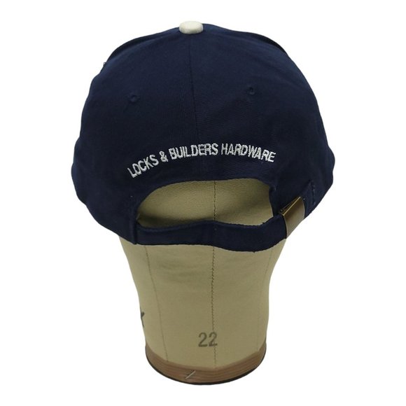 Pamex Logo Tuck Strap Cap Trucker Baseball Hat Builders Hardware Blue White - Picture 4 of 12